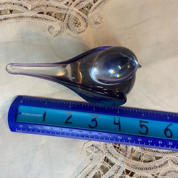 Zellique Studios Vintage 1986 Hand Blown Art Glass Love Bird - Picture 8 of 9